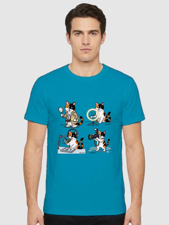 Teal t-shirt with Nika design