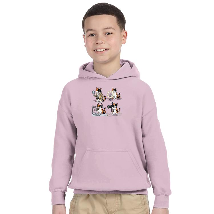 Pink kids hoodie with Nika design