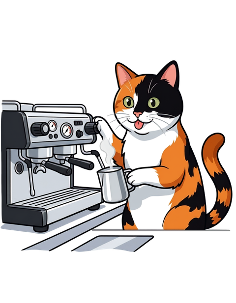 Nika as a barista