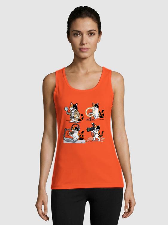 Women's orange tank top