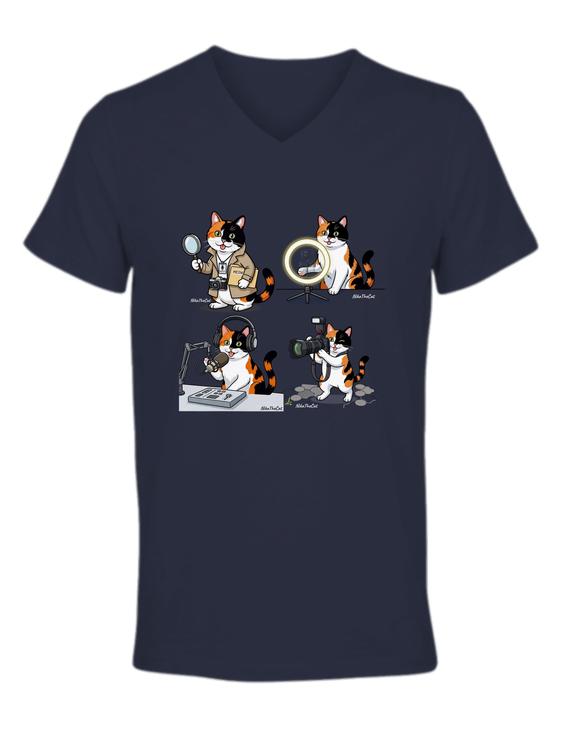 Navy V-neck t-shirt